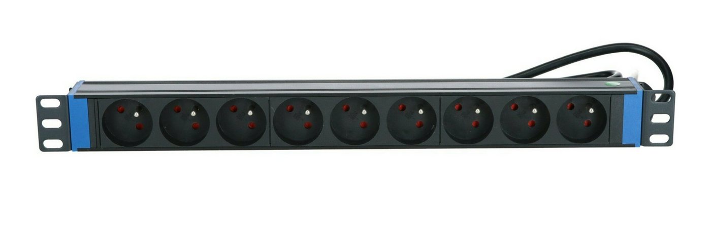 DSIT Serverschrank 19” Steckdosenleiste 9-Fach mit Erdungsstift von DSIT