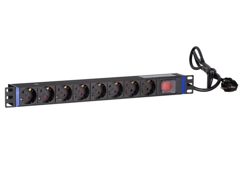 DSIT Serverschrank 19” Steckdosenleiste mit Schalter - 8-fach von DSIT
