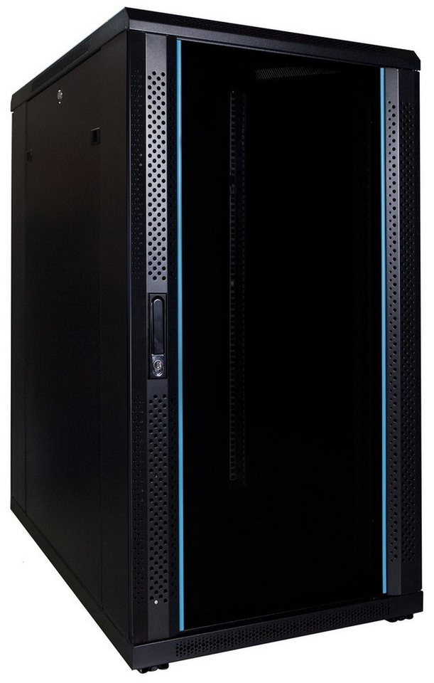 DSIT Serverschrank 22 HE 19” Serverschrank, mit Glastür (BxTxH) 600 x 800 x 1200mm von DSIT