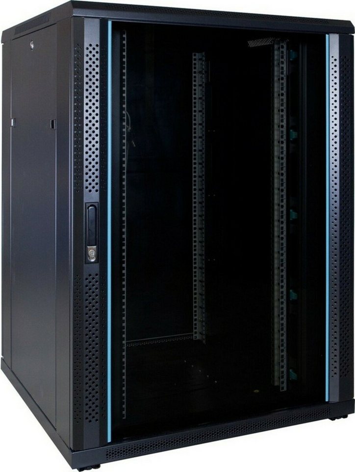 DSIT Serverschrank 22 HE 19” Serverschrank, mit Glastür (BxTxH) 800 x 800 x 1200mm von DSIT