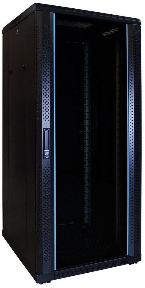 DSIT Serverschrank 27 HE 19” Serverschrank, mit Glastür (BxTxH) 600 x 600 x 1400mm von DSIT