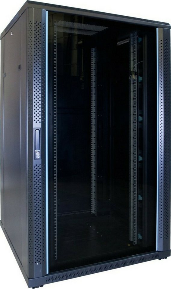 DSIT Serverschrank 27 HE 19” Serverschrank, mit Glastür (BxTxH) 800 x 800 x 1400mm von DSIT