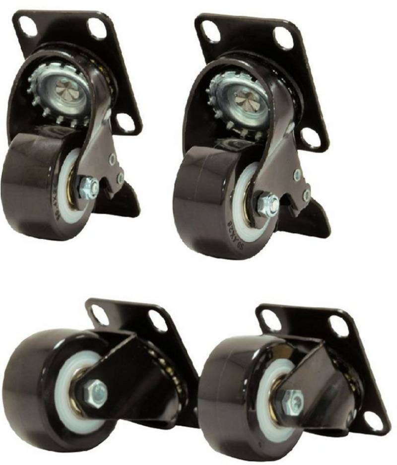 DSIT Serverschrank 4 Stück Rollen für alle Serverschränke, 2 x Schwenk und 2 x mit Bremse von DSIT