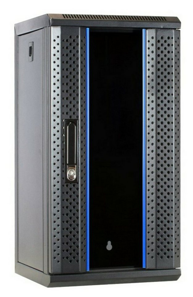 DSIT Serverschrank DSIT 12HE - 10 Zoll Serverschrank mit Glastür - Set - 312x310x618mm von DSIT
