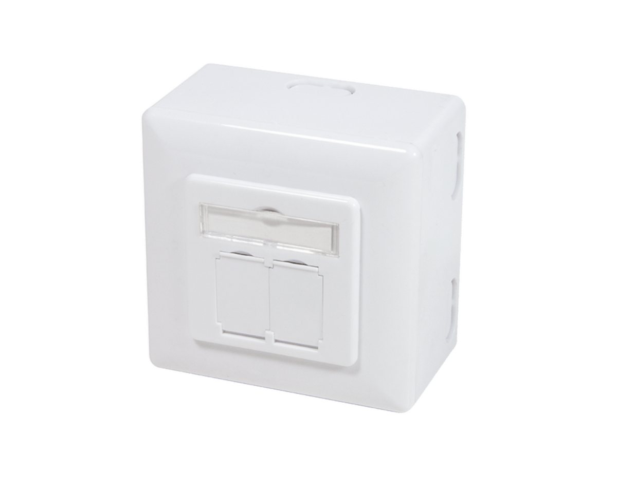 DSIT Serverschrank Dose Aufputz Cat. 6a/ Class E zweifach, geschirmt, 2 x 45RJ, Weiß DSIT Serverschrank Dose Aufputz Cat. 6a/ Class E zweifach, geschirmt, 2 x 45RJ, Weiß von DSIT