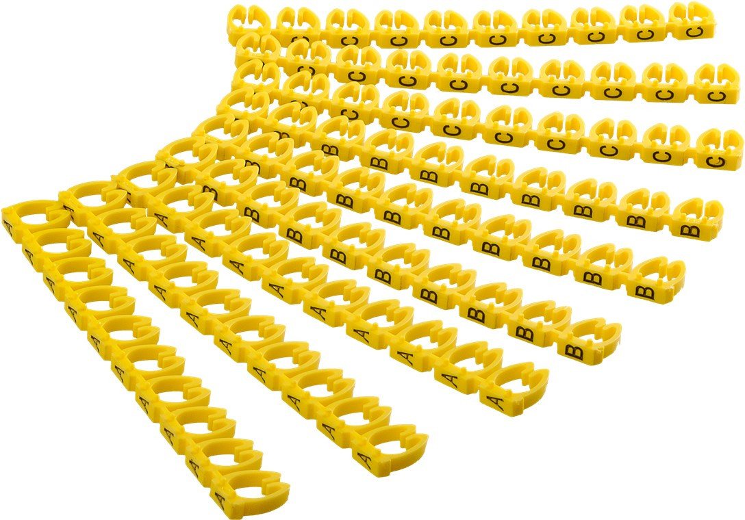 DSIT Serverschrank Kabelmarkierung – Set von 90 Stück (30 x jede Buchstabe) von DSIT