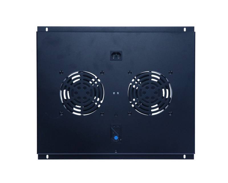 DSIT Serverschrank Lüftereinheit - Ventilator Paket mit 2 Ventilatoren und Thermostat von DSIT