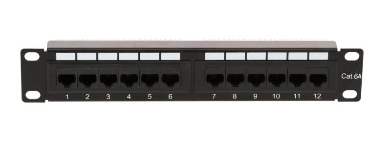 DSIT Serverschrank Patchpanel 10”, 12-fach UTP Patchpanel CAT 6a von DSIT