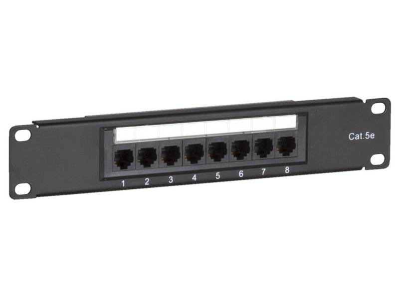 DSIT Serverschrank Patchpanel 10”, 8-fach UTP Patchpanel CAT 5e von DSIT