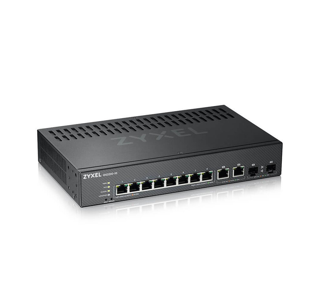 DSIT Serverschrank Zyxel 10-Ports GS2220 managed Switch von DSIT