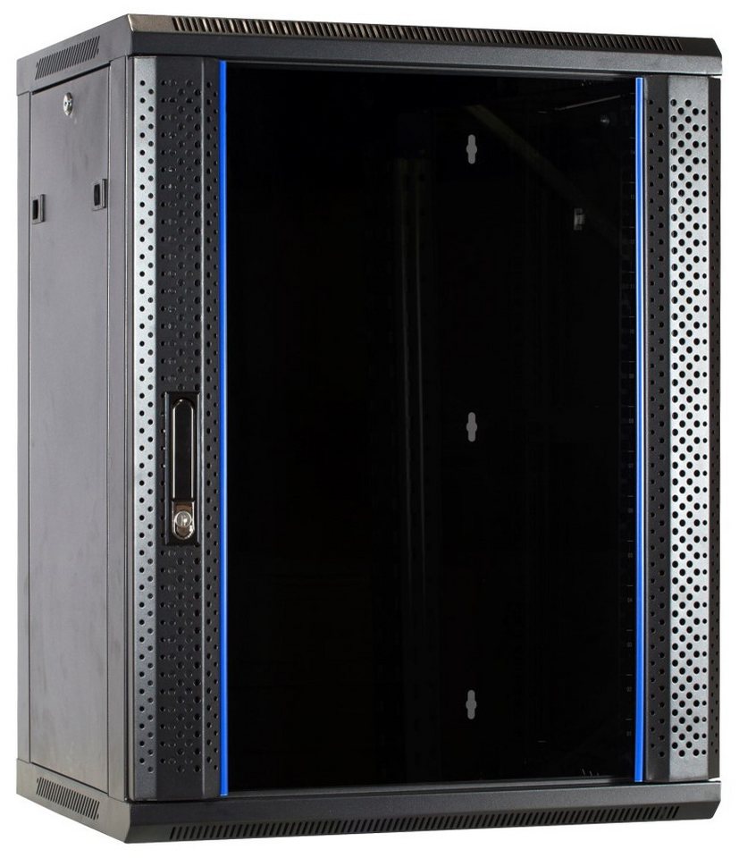 DSIT Wandgehäuse 15 HE Serverschrank, Wandgehäuse mit Glastür (BxTxH) 600 x 600 x 770mm von DSIT