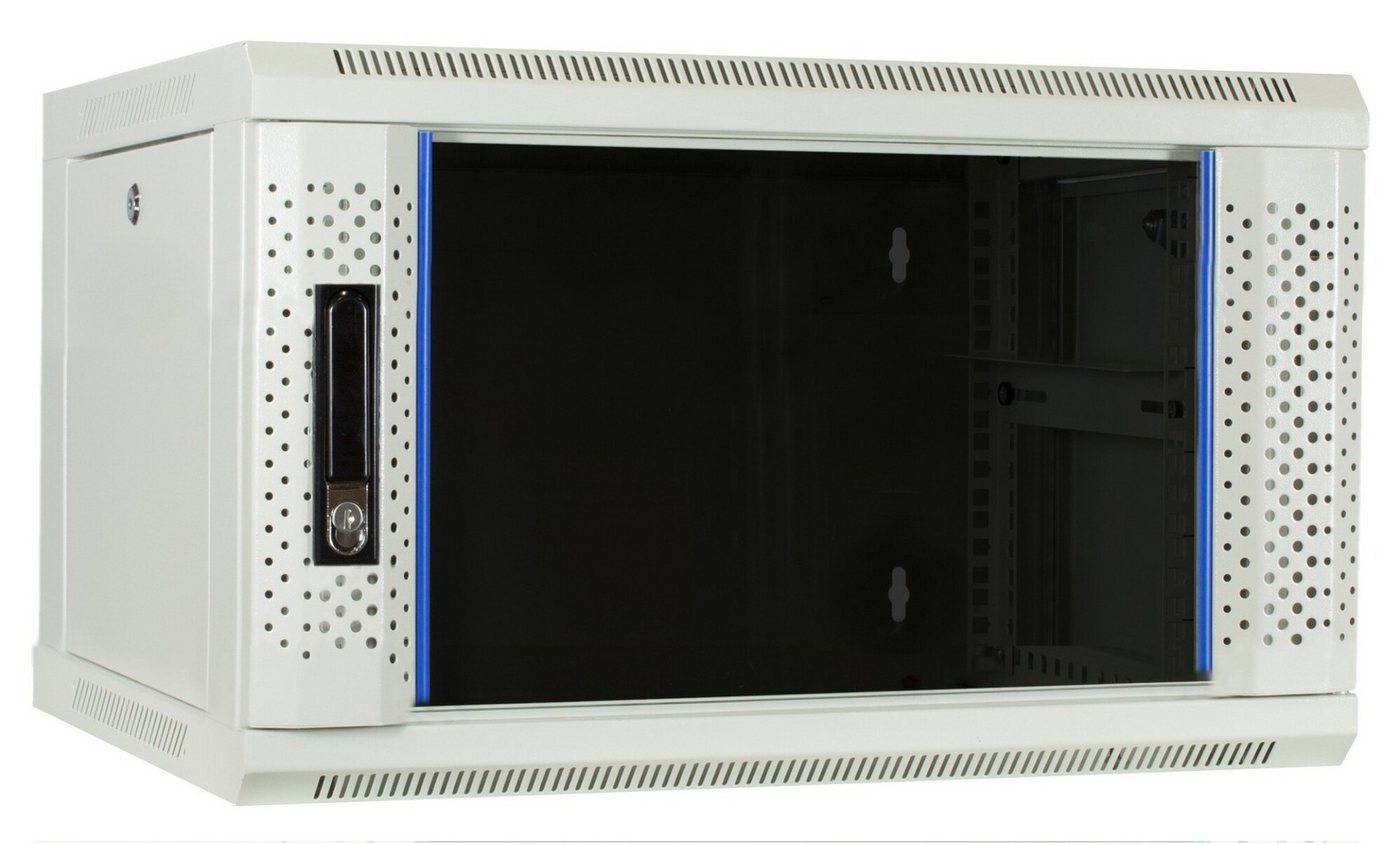 DSIT Wandgehäuse 4 HE Serverschrank, Wandgehäuse, mit Glastür, Weiß, (BxTxH) 600 x 450 von DSIT