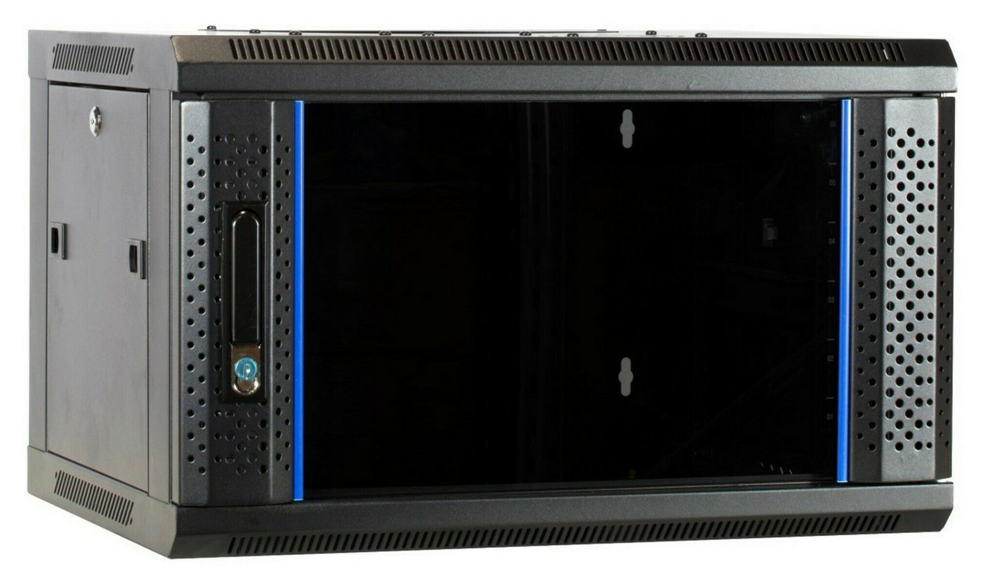 DSIT Wandgehäuse 6 HE Serverschrank, Wandgehäuse, mit Glastür (BxTxH) 600 x 450 x 367mm von DSIT