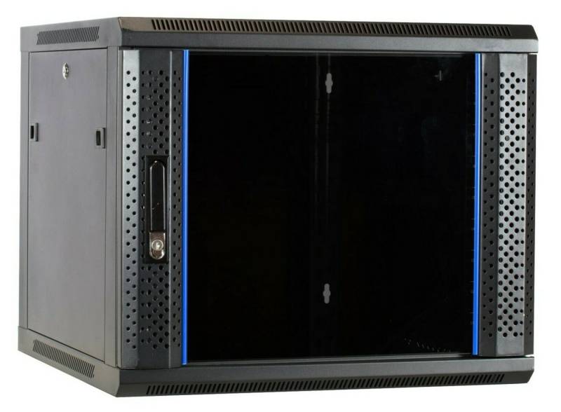 DSIT Wandgehäuse 9 HE Serverschrank, 19” Wandgehäuse mit Glastür, nicht vormontiert von DSIT