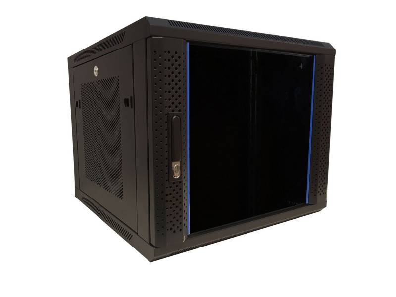 DSIT Wandgehäuse 9 HE Serverschrank, 19” Wandgehäuse mit Glastür und Perforierte von DSIT