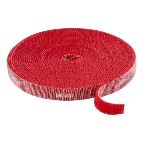 Klettverschluss - 5 Meter - 9 mm breit - Rot von DSIT