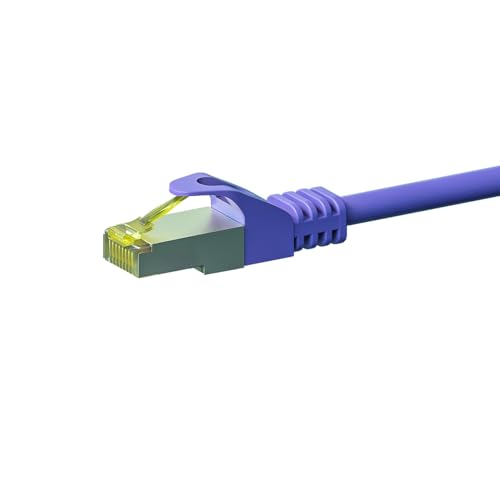 RJ45 Netzwerkkabel S/FTP (PiMF) - mit CAT 7 Rohkabel - Violett - 15m, POE, Ethernet, LAN, Patchkabel, Datenkabel, RJ45 - für Serverschränke, Switches, Router, Modems! von DSIT