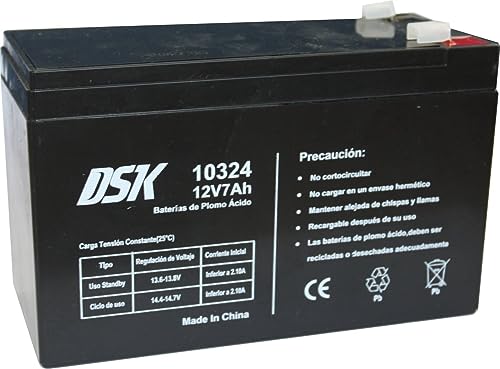 DSK 10324 – Lead Acid Battery 12 V 7 Ah, Black von DSK