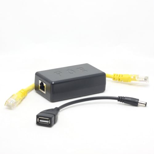 DSLRKIT 2.5G Gigabit Active PoE Splitter 5V 4A USB Type A Female 1000m Ethernet 802.3at von DSLRKIT