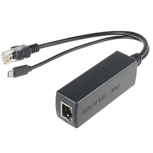 DSLRKIT Active PoE Splitter Power Over Ethernet 48V to 5V 2.4A Micro USB Plug for Raspberry Pi B/B+/2/3 von DSLRKIT