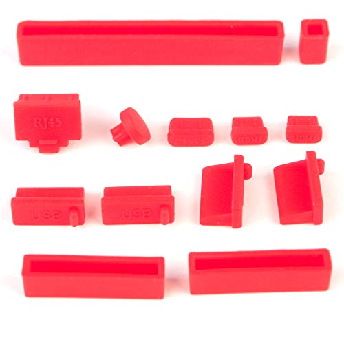 DSLRKIT Anti-Dust Plug for Raspberry Pi 4 4B Stopper Cover GPIO USB MIPI DSI CSI HDMI, Color Red von DSLRKIT