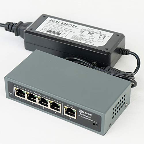 DSLRKIT Gigabit 5 Ports 4 PoE+ Switch 802.3at Power Over Ethernet von DSLRKIT