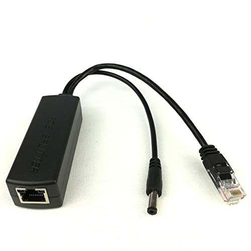 DSLRKIT 5 V 2,4 A 5,5 x 2,1 mm PoE-Splitter, Gigabit, 802.3af/at, 1000 Mbps, Ethernet, Adapter von DSLRKIT