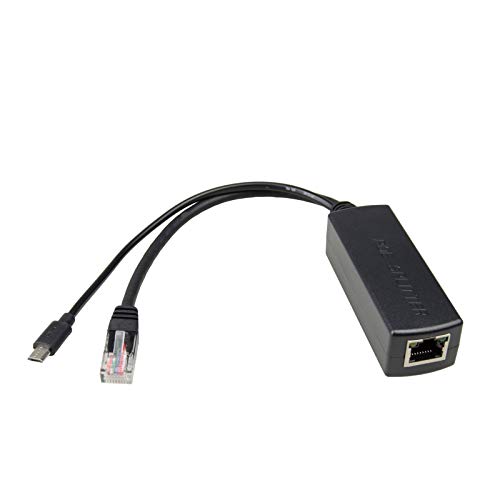 DSLRKIT Gigabit Ethernet Active PoE Splitter 5V Micro USB for Raspberry Pi B/B+/2/3 /Raspberry Pi 3B+ 3B Plus von DSLRKIT