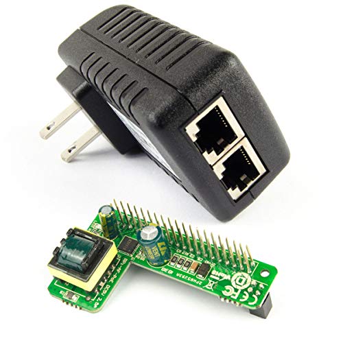 DSLRKIT Gigabit PoE Kit (12.5watt PoE HAT + Gigabit PoE Injector) Power Over Ethernet for Raspberry Pi 4B 3B+ 3B Plus von DSLRKIT