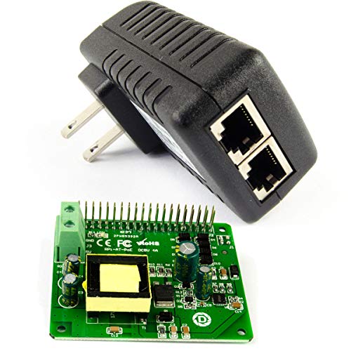 DSLRKIT Gigabit PoE Kit (20Watt PoE HAT + Gigabit PoE Injector) Power Over Ethernet for Raspberry Pi 4B 3B+ 3B Plus von DSLRKIT