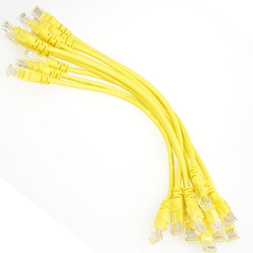 DSLRKIT Netzwerkkabel / Patchkabel, 568B, Cat5e, UTP, 25 cm, Ethernet, RJ45 (10 Stück) von DSLRKIT