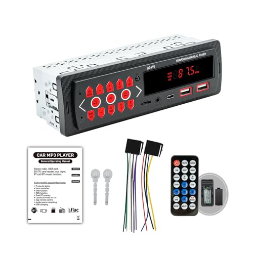 DSOUWEH Auto Bluetooth MP3 Player mit Karteneinschub für verlustfreie Musik, multifunktionales USB Laufwerk, automatischer Abschaltschutz von DSOUWEH
