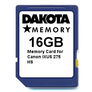 16GB Memory Card for Canon IXUS 275 HS von DSP Memory