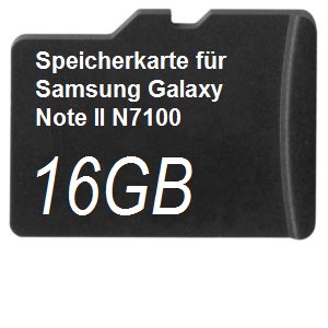 16GB Speicherkarte für Samsung Galaxy Note II N7100 von DSP Memory
