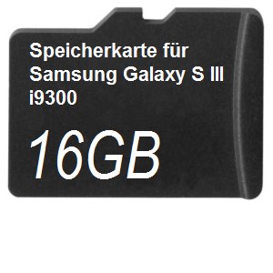 16GB Speicherkarte für Samsung Galaxy S III i9300 von DSP Memory