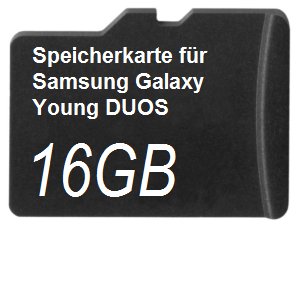 16GB Speicherkarte für Samsung Galaxy Young DUOS von DSP Memory