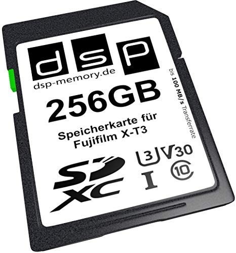256GB Professional V30 Speicherkarte für Fujifilm X-T3 Digitalkamera von DSP Memory
