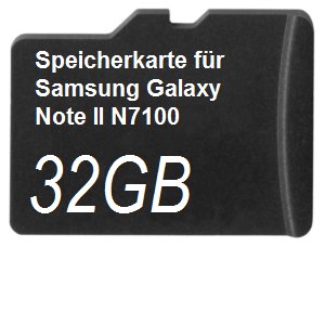 32GB Speicherkarte für Samsung Galaxy Note II N7100 von DSP Memory