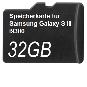 32GB Speicherkarte für Samsung Galaxy S III i9300 von DSP Memory