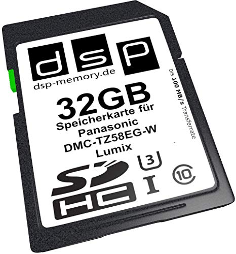 32GB Ultra Highspeed Speicherkarte für Panasonic DMC-TZ58EG-W Lumix Digitalkamera von DSP Memory