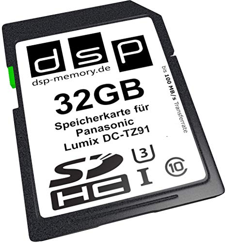 32GB Ultra Highspeed Speicherkarte für Panasonic Lumix DC-TZ91 Digitalkamera von DSP Memory