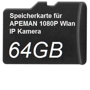 64GB DSP Speicherkarte für APEMAN 1080P WLAN IP Kamera von DSP Memory