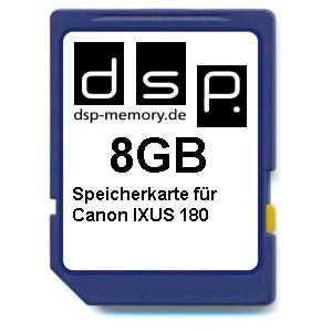 8GB Speicherkarte für Canon IXUS 180 von DSP Memory