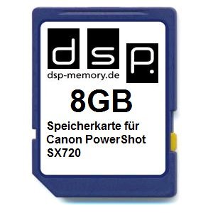 8GB Speicherkarte für Canon PowerShot SX720 von DSP Memory