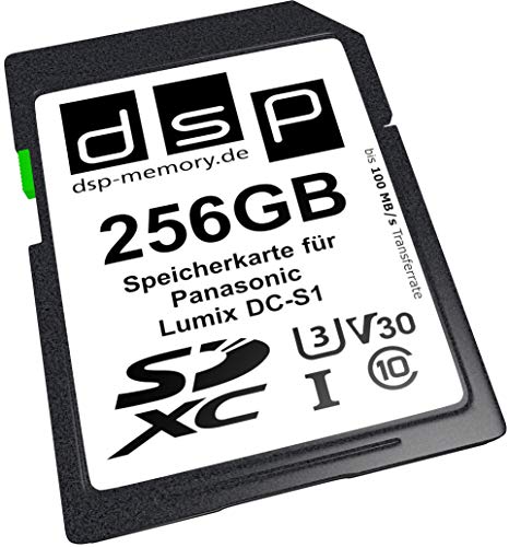DSP Memory 256GB Professional V30 Speicherkarte für Panasonic Lumix DC-S1 Digitalkamera von DSP Memory