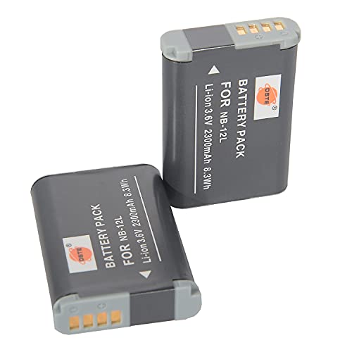 (2-Pack) NB-12L DSTE Ersatz Batterie Akku Kompatibel für Canon LEGRIA Mini X PowerShot N100 PowerShot G1 X Mark II Digital Kamera von DSTE DE