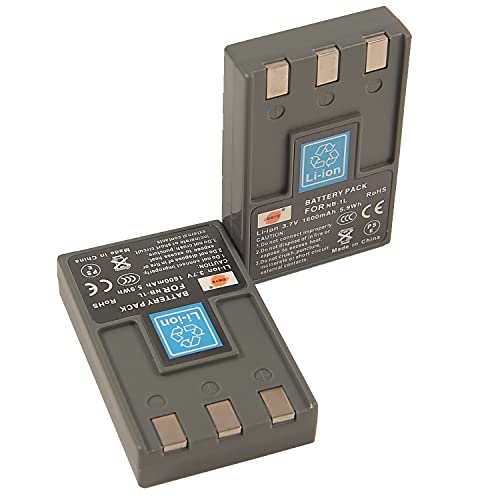 (2-Pack) NB-1L NB-1LH DSTE Ersatz Batterie Akku Kompatibel für Canon IXUS 200a 500 v2 v3 vII IXY 200 300 320 400 500 S230 S330 PowerShot 100 S110 S400 S410 S500 Kamera von DSTE DE