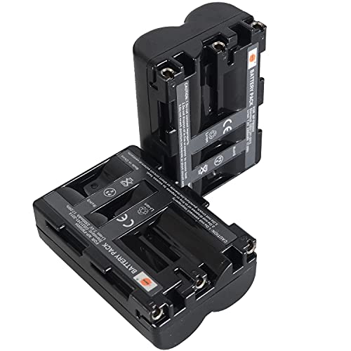 (2-Pack) NP-FM500H DSTE Ersatz Batterie Akku Kompatibel für Sony Alpha SLT-A57, SLT-A58, SLT-A65, SLT-A65V, SLT-A68, SLT-A77, SLT-A99, CLM-V55, npf Akkuladegerät von DSTE DE