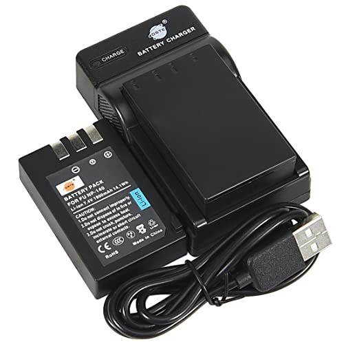 DSTE (2-Pack) Li-Ionen Batterie und Micro USB Ladegerät Anzug kompatibel mit Fuji NP-140 FinePix S100FS S200EXR S200FS S205EXR Digital Kamera von DSTE DE