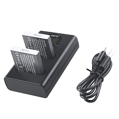 DSTE (2-Pack) NB-6L NB-6LH Ersatzakku + Dual USB Ladegerät mit LCD Display kompatibel für Canon PowerShot X500, SD3500, SD4000, is SX275, SX510, SX600, SX610, SX710, HS D10, D20, ELPH 500 HS von DSTE DE